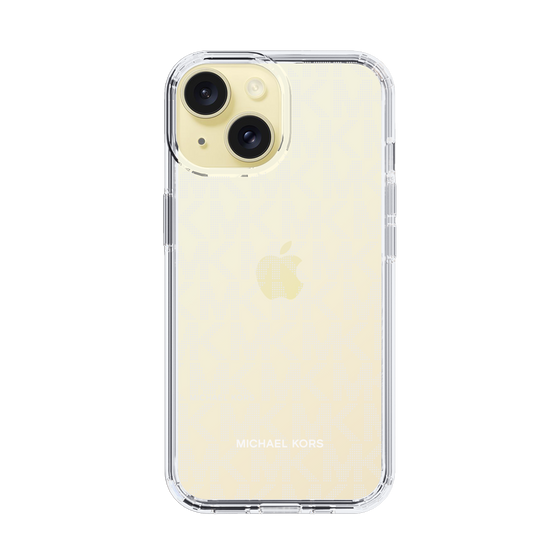 スリムプロテクションケース［ MICHAEL KORS - Signiture - Clear White ］
