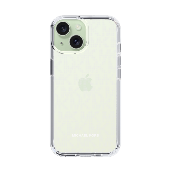 スリムプロテクションケース［ MICHAEL KORS - Signiture - Clear White ］