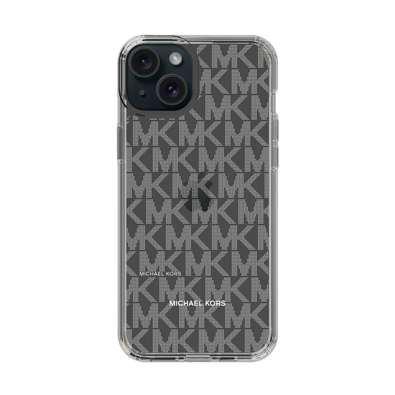 スリムプロテクションケース［ MICHAEL KORS - Signiture - Clear White ］