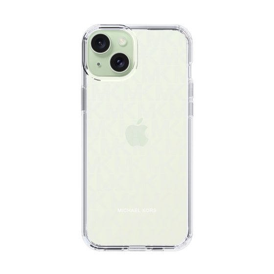 スリムプロテクションケース［ MICHAEL KORS - Signiture - Clear White ］