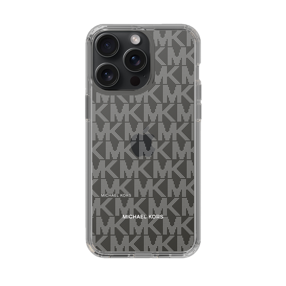 スリムプロテクションケース［ MICHAEL KORS - Signiture - Clear White ］