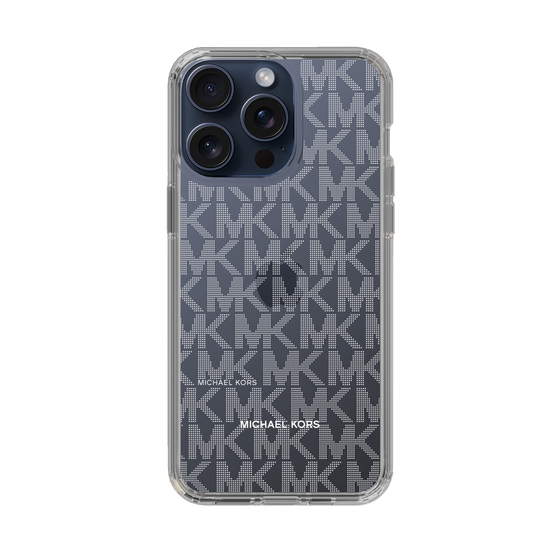 スリムプロテクションケース［ MICHAEL KORS - Signiture - Clear White ］