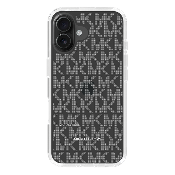 スリムプロテクションケース［ MICHAEL KORS - Signiture - Clear White ］