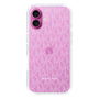 スリムプロテクションケース［ MICHAEL KORS - Signiture - Clear White ］