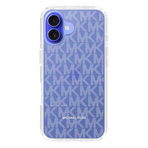 スリムプロテクションケース［ MICHAEL KORS - Signiture - Clear White ］