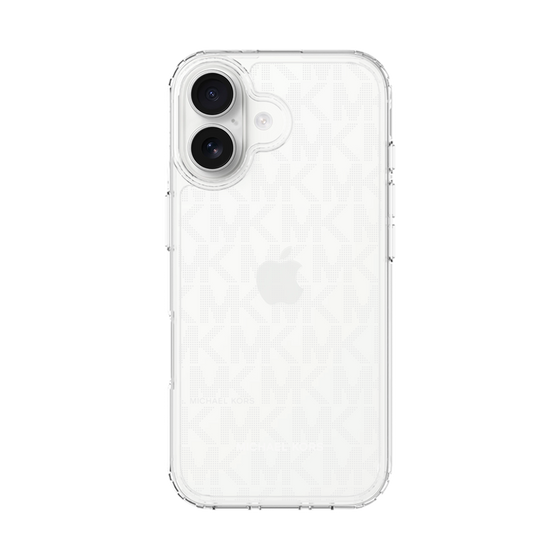スリムプロテクションケース［ MICHAEL KORS - Signiture - Clear White ］