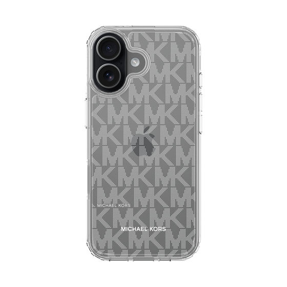 スリムプロテクションケース［ MICHAEL KORS - Signiture - Clear White ］