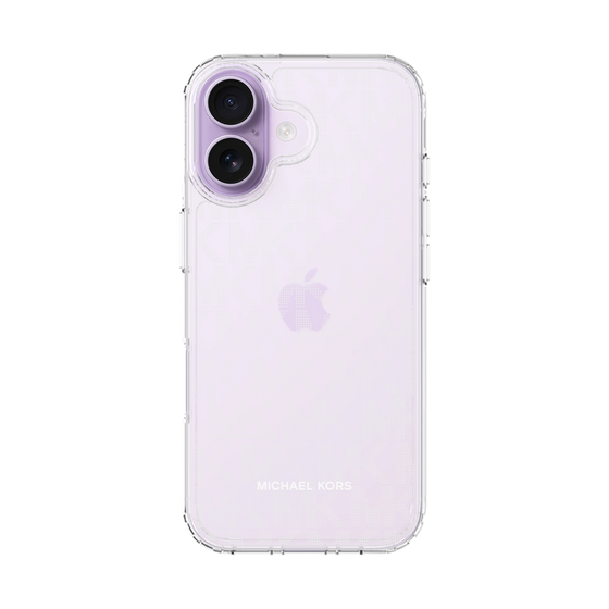 スリムプロテクションケース［ MICHAEL KORS - Signiture - Clear White ］