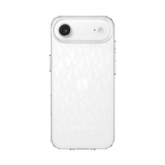 スリムプロテクションケース［ MICHAEL KORS - Signiture - Clear White ］
