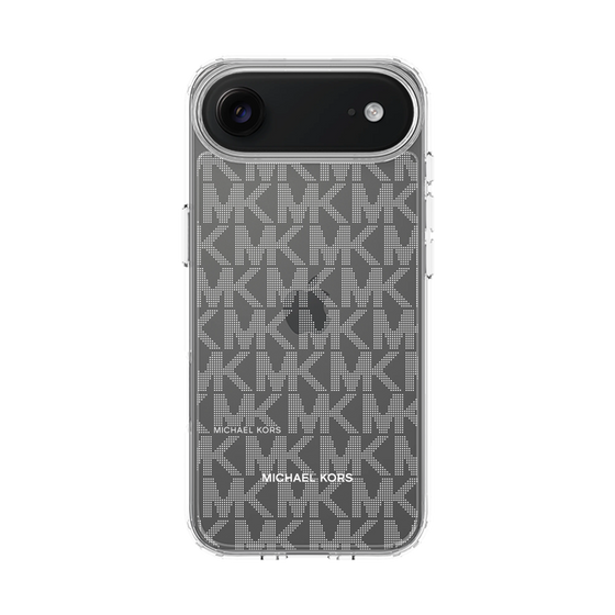 スリムプロテクションケース［ MICHAEL KORS - Signiture - Clear White ］