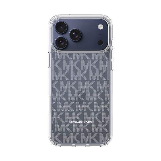 スリムプロテクションケース［ MICHAEL KORS - Signiture - Clear White ］