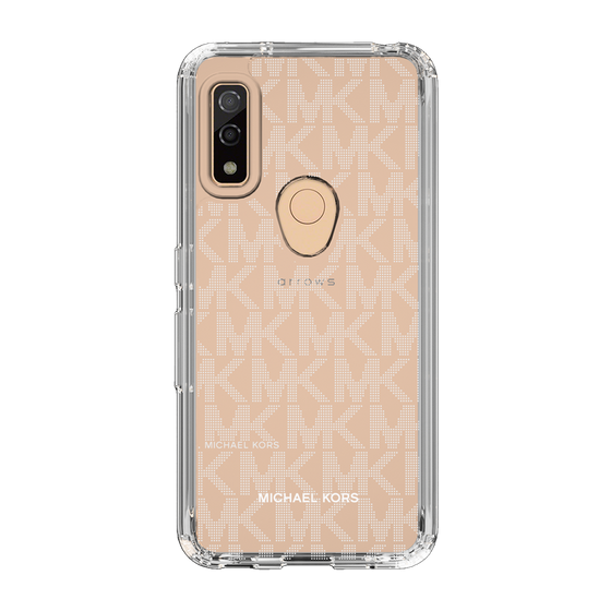 スリムプロテクションケース［ MICHAEL KORS - Signiture - Clear White ］