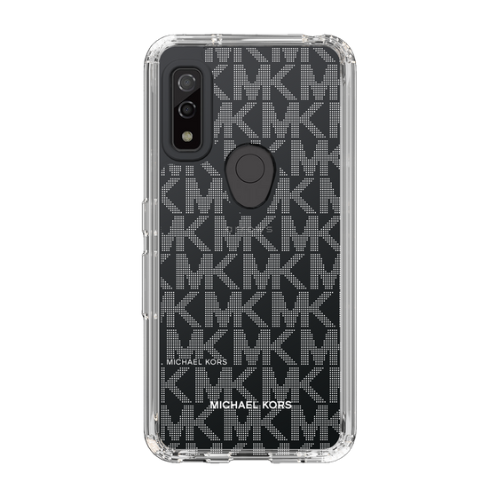 スリムプロテクションケース［ MICHAEL KORS - Signiture - Clear White ］