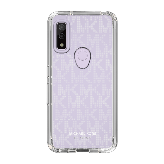 スリムプロテクションケース［ MICHAEL KORS - Signiture - Clear White ］