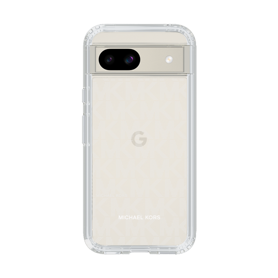 スリムプロテクションケース［ MICHAEL KORS - Signiture - Clear White ］