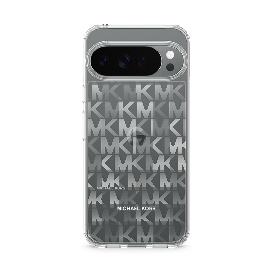 スリムプロテクションケース［ MICHAEL KORS - Signiture - Clear White ］