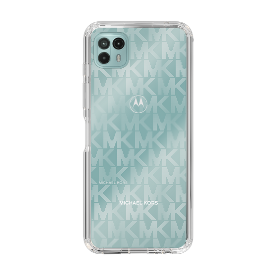 スリムプロテクションケース［ MICHAEL KORS - Signiture - Clear White ］