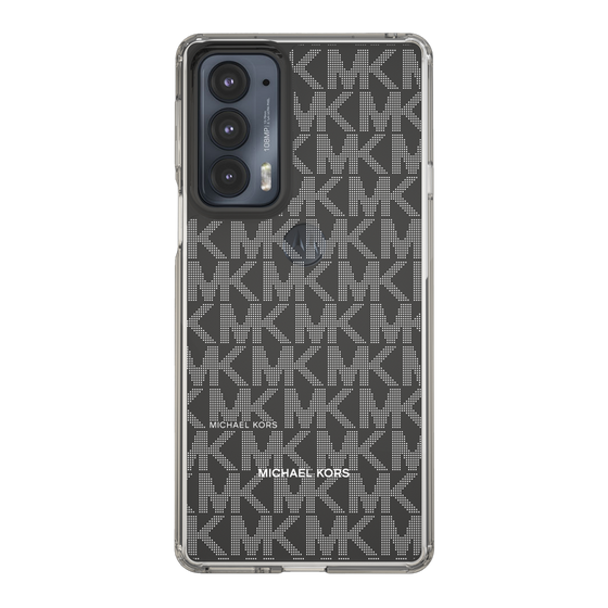 スリムプロテクションケース［ MICHAEL KORS - Signiture - Clear White ］
