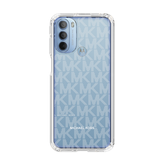 スリムプロテクションケース［ MICHAEL KORS - Signiture - Clear White ］