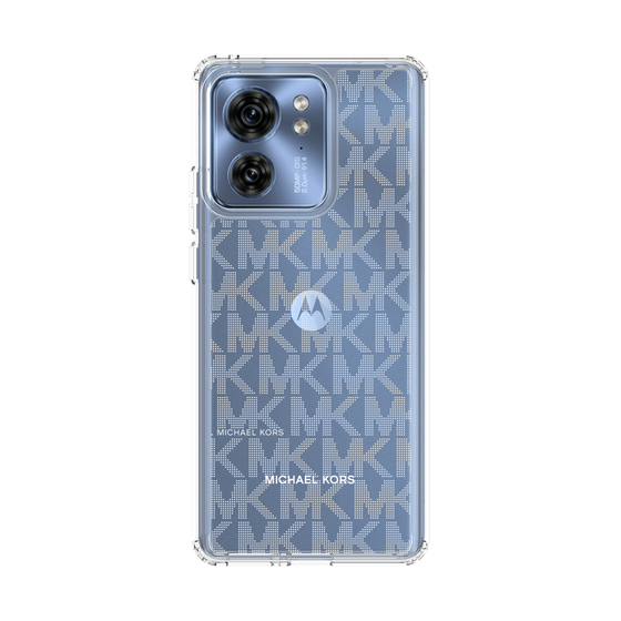 スリムプロテクションケース［ MICHAEL KORS - Signiture - Clear White ］