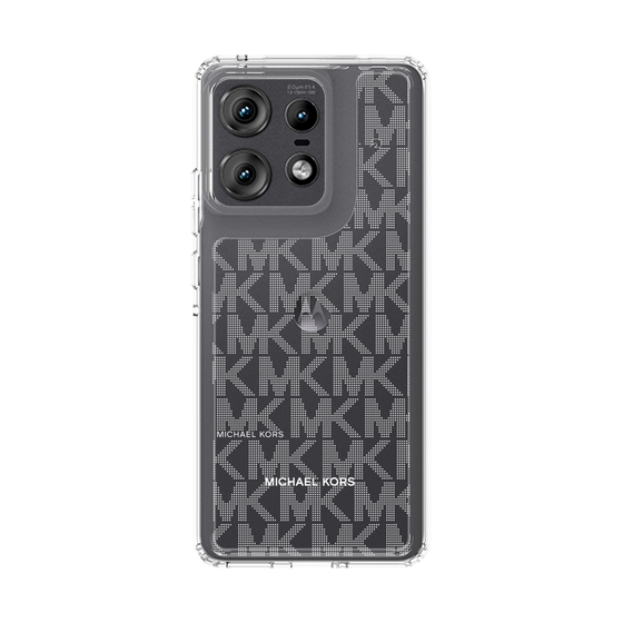 スリムプロテクションケース［ MICHAEL KORS - Signiture - Clear White ］