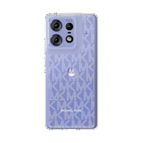スリムプロテクションケース［ MICHAEL KORS - Signiture - Clear White ］