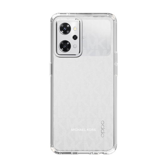 スリムプロテクションケース［ MICHAEL KORS - Signiture - Clear White ］