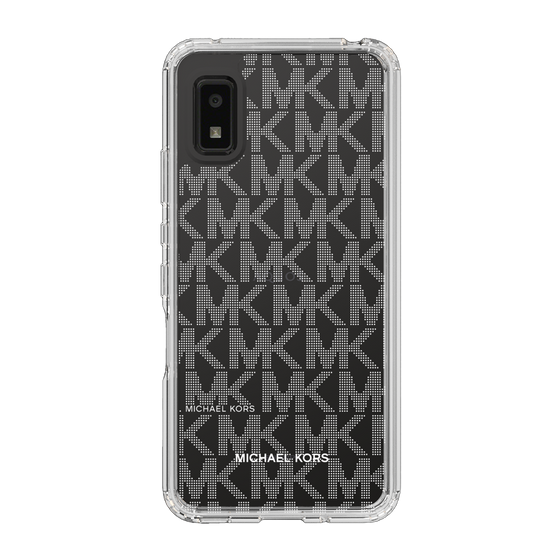 スリムプロテクションケース［ MICHAEL KORS - Signiture - Clear White ］