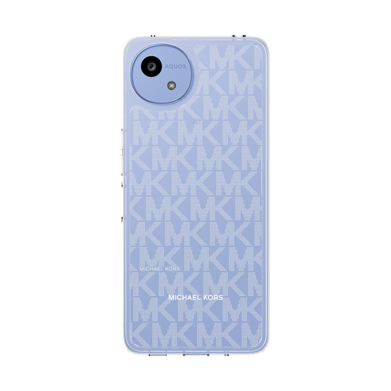 スリムプロテクションケース［ MICHAEL KORS - Signiture - Clear White ］
