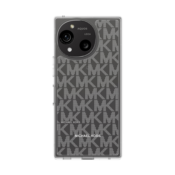 スリムプロテクションケース［ MICHAEL KORS - Signiture - Clear White ］
