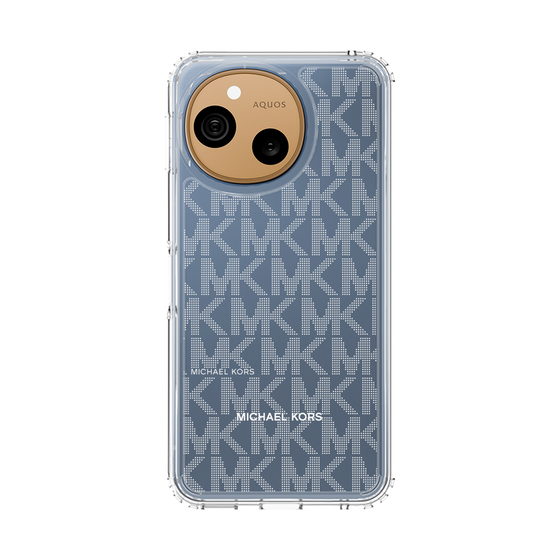 スリムプロテクションケース［ MICHAEL KORS - Signiture - Clear White ］