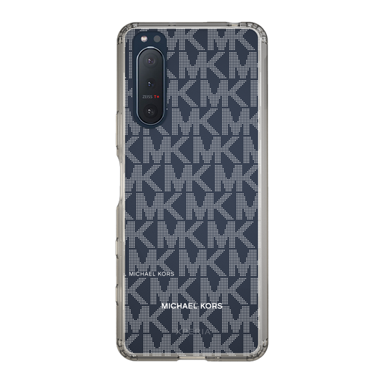 スリムプロテクションケース［ MICHAEL KORS - Signiture - Clear White ］