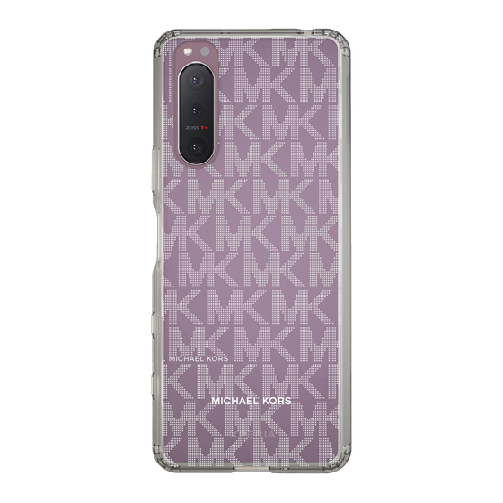 スリムプロテクションケース［ MICHAEL KORS - Signiture - Clear White ］