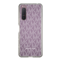 スリムプロテクションケース［ MICHAEL KORS - Signiture - Clear White ］