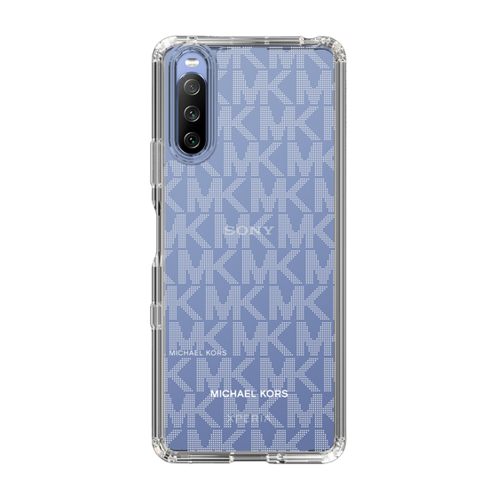 スリムプロテクションケース［ MICHAEL KORS - Signiture - Clear White ］