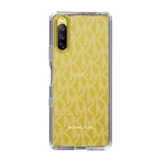 スリムプロテクションケース［ MICHAEL KORS - Signiture - Clear White ］
