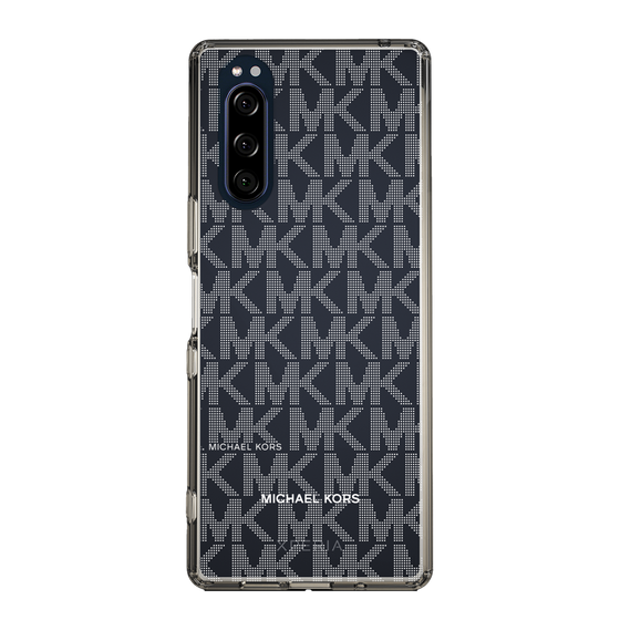 スリムプロテクションケース［ MICHAEL KORS - Signiture - Clear White ］
