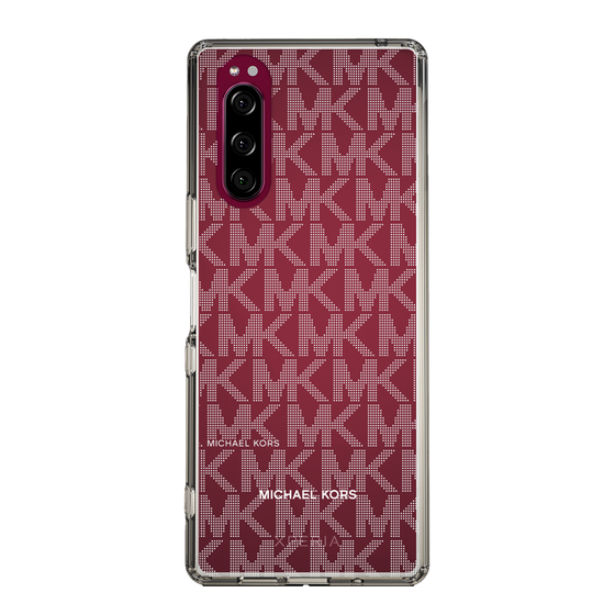スリムプロテクションケース［ MICHAEL KORS - Signiture - Clear White ］