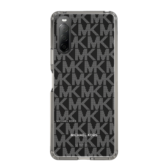 スリムプロテクションケース［ MICHAEL KORS - Signiture - Clear White ］