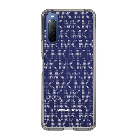 スリムプロテクションケース［ MICHAEL KORS - Signiture - Clear White ］
