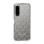 スリムプロテクションケース［ MICHAEL KORS - Signiture - Clear White ］