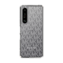 スリムプロテクションケース［ MICHAEL KORS - Signiture - Clear White ］