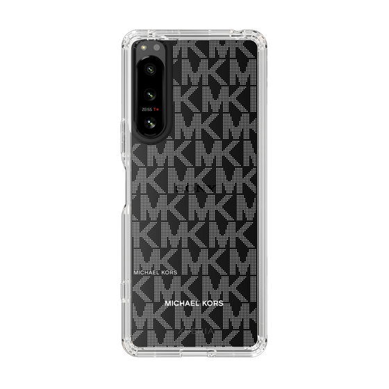 スリムプロテクションケース［ MICHAEL KORS - Signiture - Clear White ］