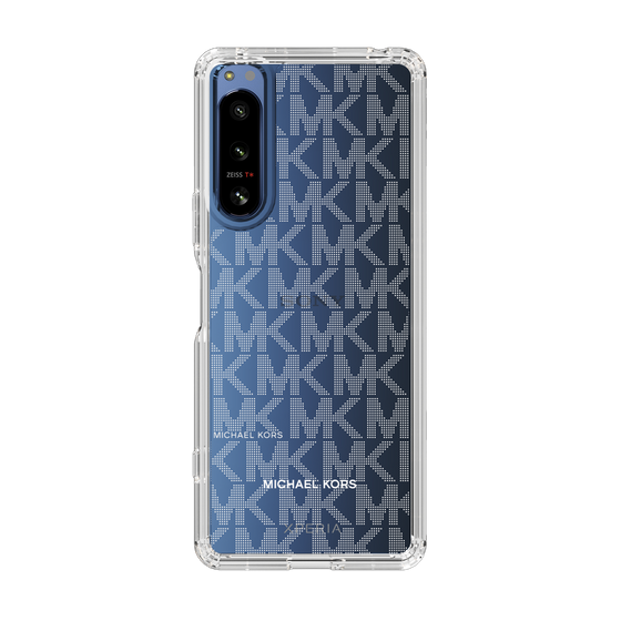 スリムプロテクションケース［ MICHAEL KORS - Signiture - Clear White ］