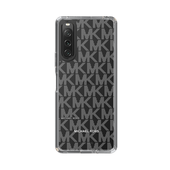 スリムプロテクションケース［ MICHAEL KORS - Signiture - Clear White ］