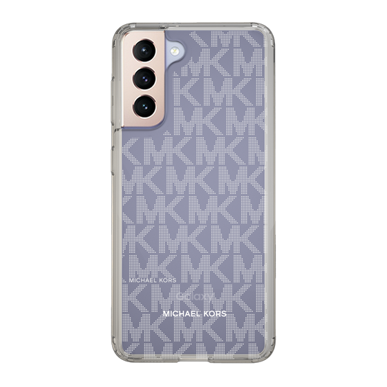スリムプロテクションケース［ MICHAEL KORS - Signiture - Clear White ］