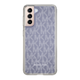 スリムプロテクションケース［ MICHAEL KORS - Signiture - Clear White ］