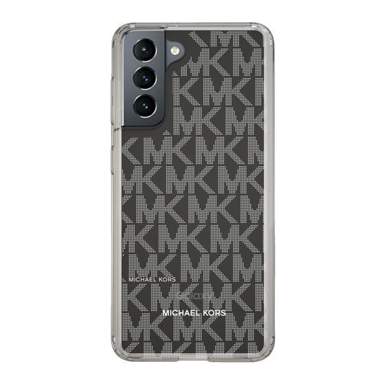 スリムプロテクションケース［ MICHAEL KORS - Signiture - Clear White ］