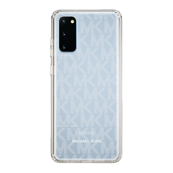 スリムプロテクションケース［ MICHAEL KORS - Signiture - Clear White ］