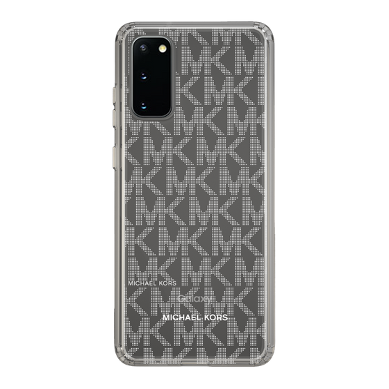 スリムプロテクションケース［ MICHAEL KORS - Signiture - Clear White ］